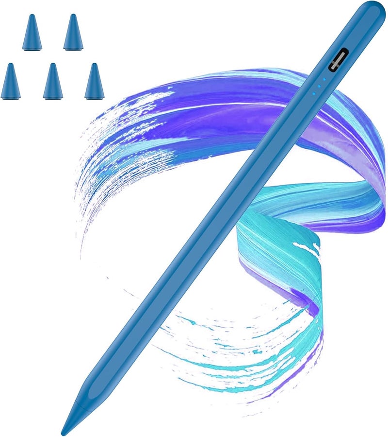 TaIYanG Stylus Pen for iPad 2018-2025 with Palm Rejection,Faster Charge,Tilt Sensitivity iPad Pencil Compatible with A16/10th/9th/8th/7th/6th,Pro 11/13in (M4),Air M3/M2/5th/4th,Pro 11/12.9in,Mini 6/5 (Blue) - Image 1